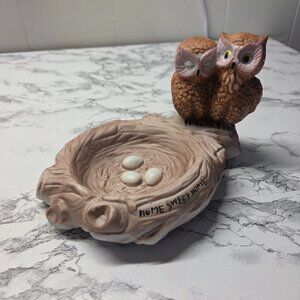 Home Sweet Home Ceramic Owl Nest